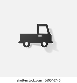 Sticker paper products realistic element design illustration car