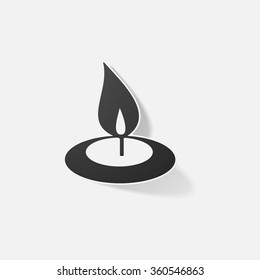 Sticker paper products realistic element design illustration Spa candle
