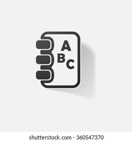 Sticker paper products realistic element design illustration notebook