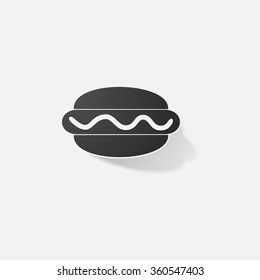 Sticker paper products realistic element design illustration burger