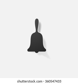 Sticker paper products realistic element design illustration bell