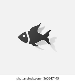 Sticker paper products realistic element design illustration fish