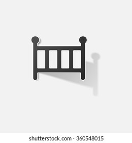 Sticker paper products realistic element design illustration 