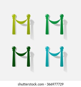 Sticker paper products realistic element design illustration fence Film Festival