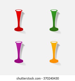 Sticker paper products realistic element design illustration 