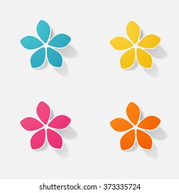 Sticker paper products realistic element design illustration 