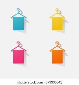 Sticker paper products realistic element design illustration towel