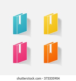 Sticker paper products realistic element design illustration book