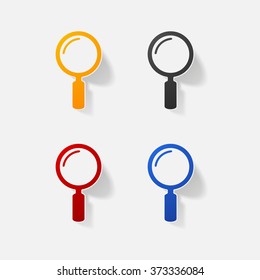 Sticker paper products realistic element design illustration bell