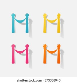 Sticker paper products realistic element design illustration fence Film Festival