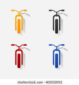 Sticker paper products realistic element design illustration bike