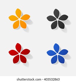 Sticker paper products realistic element design illustration 