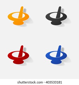 Sticker paper products realistic element design illustration deep dish