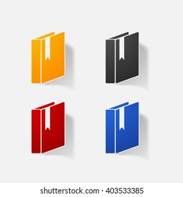 Sticker paper products realistic element design illustration book