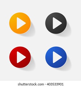 Sticker paper products realistic element design illustration play