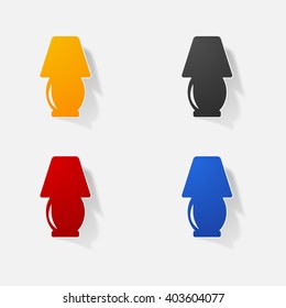 Sticker paper products realistic element design illustration 