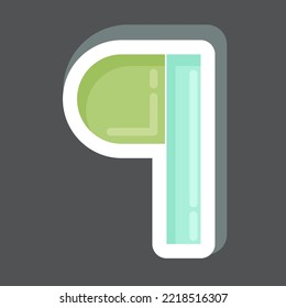 Sticker Paragraph. related to Graphic Design Tools symbol. simple design editable. simple illustration. simple vector