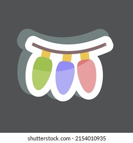 Sticker Party Lights. suitable for party symbol. simple design editable. design template vector. simple symbol illustration