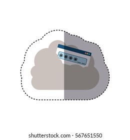 sticker Password text box into the cloud