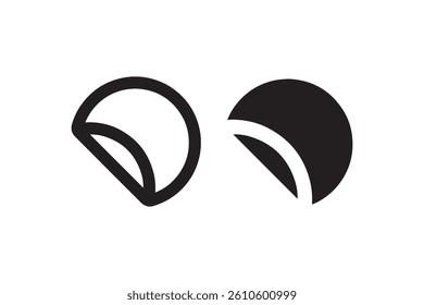 Sticker peel corner icon in two styles Vector