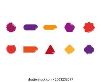 Sticker Peel Design Element Set