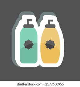 Sticker Perfume Bottles. suitable for Spa symbol. simple design editable. design template vector. simple symbol illustration