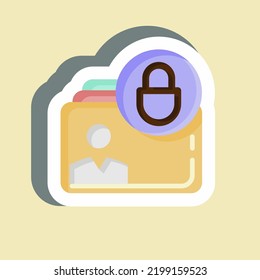 Sticker Personal Data Protection. suitable for education symbol. simple design editable. design template vector. simple illustration