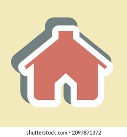 Casa de mascotas con pegatinas - Ilustración simple,Acto editable,Vector de plantillas de diseño, Buena para impresiones, afiches, anuncios, anuncios, gráficos de información, etc.