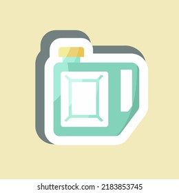 Sticker Petrol Can. suitable for education symbol. simple design editable. design template vector. simple illustration