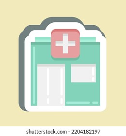 Sticker Pharmacy. suitable for flu symbol. simple design editable. design template vector. simple illustration
