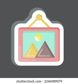 Sticker Photo Frame. related to Photography symbol. simple design editable. simple illustration