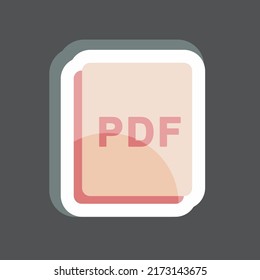 Sticker Picture as PDF. suitable for Photo Editing symbol. simple design editable. design template vector. simple symbol illustration