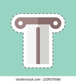 Sticker-Säule, Line Cut - Einfache Illustration, gut für Drucke, Bekanntmachungen, E-Mail