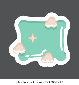 Sticker Pillow Clean. related to Laundry symbol. simple design editable. simple illustration, good for prints