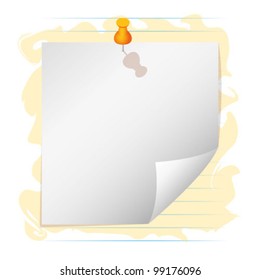 a sticker with a pin