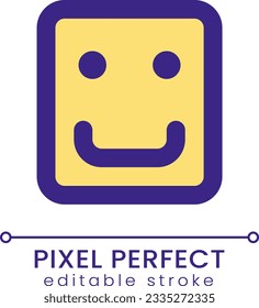 Sticker pixel perfect RGB color ui icon. Social media interaction. Emotions. Simple filled line element. GUI, UX design for mobile app. Vector isolated pictogram. Editable stroke. Poppins font used
