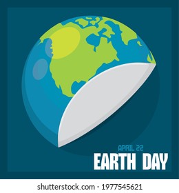 Sticker of a planet earth Earth day Vector illustration