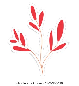 sticker plant vector