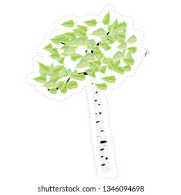 sticker plant vector
