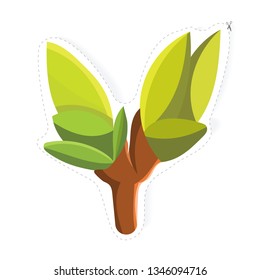 sticker plant vector