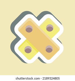 Sticker Plaster. suitable for education symbol. simple design editable. design template vector. simple illustration