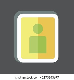 Sticker Portrait. suitable for Photo Editing symbol. simple design editable. design template vector. simple symbol illustration