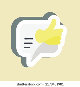 Sticker Positive Feedback. adecuado para el símbolo Feedback. diseño simple editable. vector de plantilla de diseño. ilustración de símbolo simple