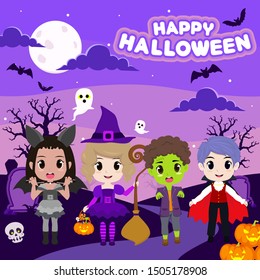 Sticker and Poster - Halloween Clipart for Kids, Halloween Vector