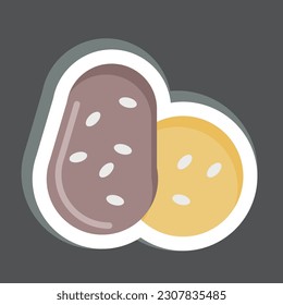 Sticker Potato. related to American Indigenous symbol. simple design editable