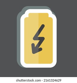 Sticker Power saving. suitable for Mobile Apps symbol. simple design editable. design template vector. simple symbol illustration