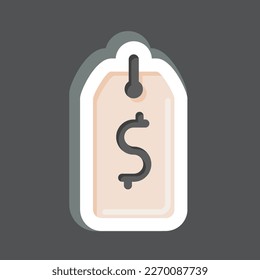 Sticker Price Tag. related to Contactless symbol. simple design editable. simple illustration