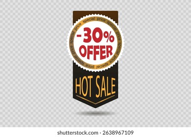 Sticker and price tag sale only today, discount banner.
