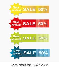 sticker price tag vector.