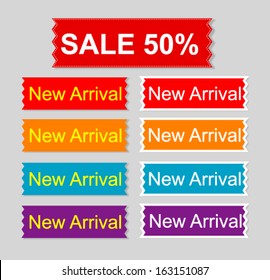 sticker price tag  vector.
